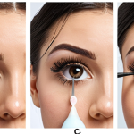 **

A close-up of various types of false eyelashes (synthetic and mink) displayed with labels showing differences in price, natural look, and ethical concerns. Include makeup tools like tweezers in the background. This is suitable for beginners.

**